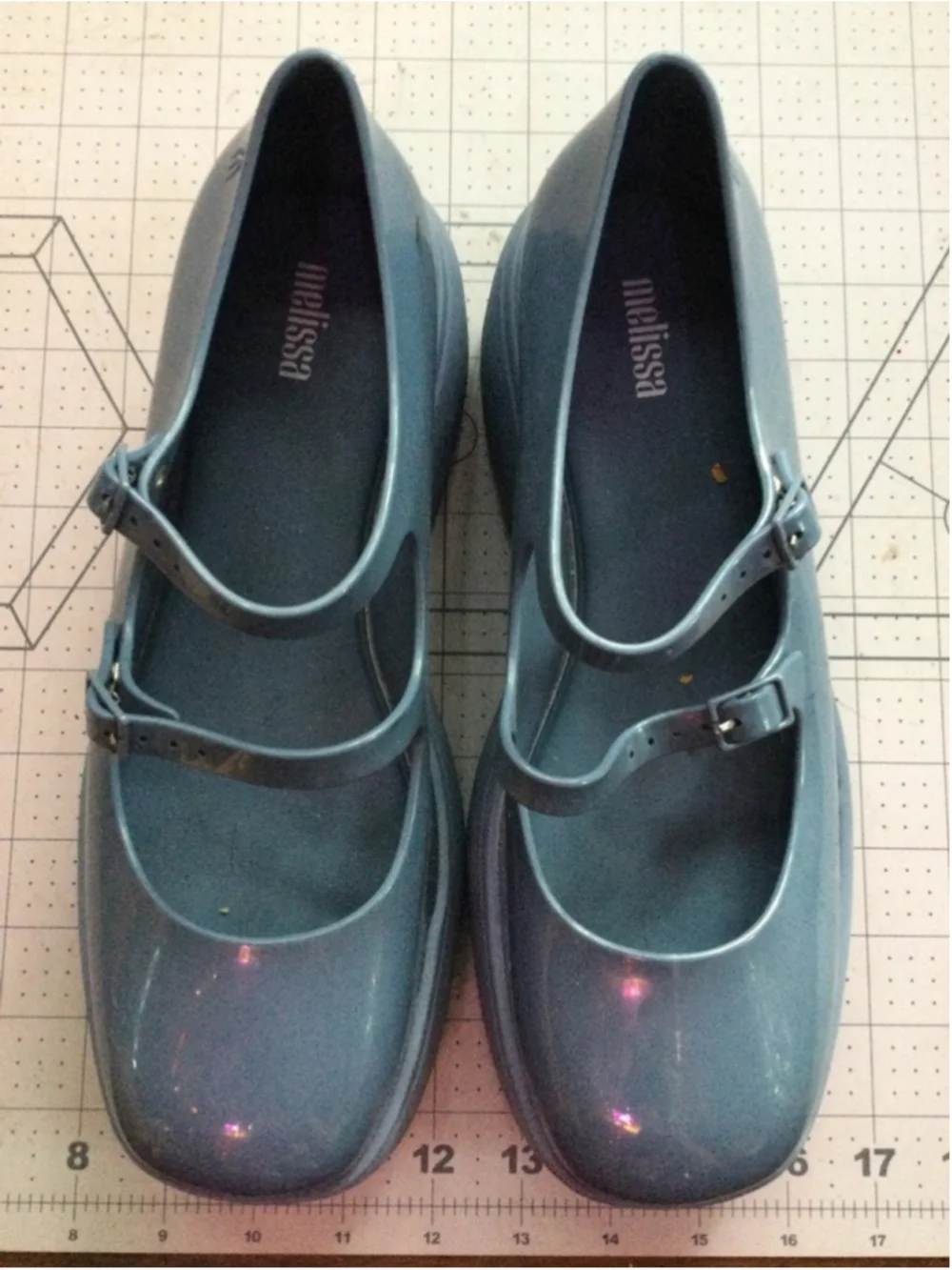 Women's Melissa Blue Platform Mary Jane Shoes Size 9